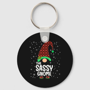 Sy Gnome Buffalo Plaid Matching Family Christmas P Key Ring