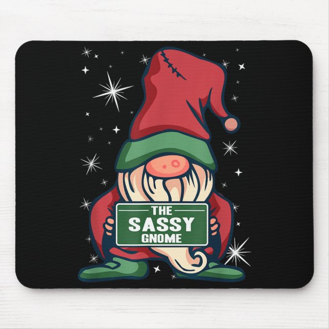 Sy Gnome Xmas Elf Matching Family Christmas Pajama Mouse Pad (Front)