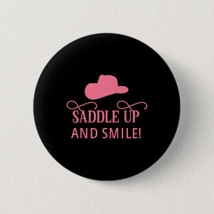 Sy Horse Lover Horseck Riding Cowgirl Princess Wes 6 Cm Round Badge