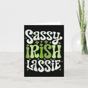 Sy Irish Lie St Patricks Day Women Girls Shamrock Card