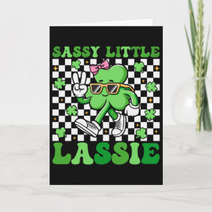 Sy Little Lie St Patricks Day Girls Kids Groovy Card
