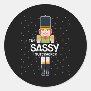 Sy Nutcracker Family Matching Funny Gift Pajama Classic Round Sticker