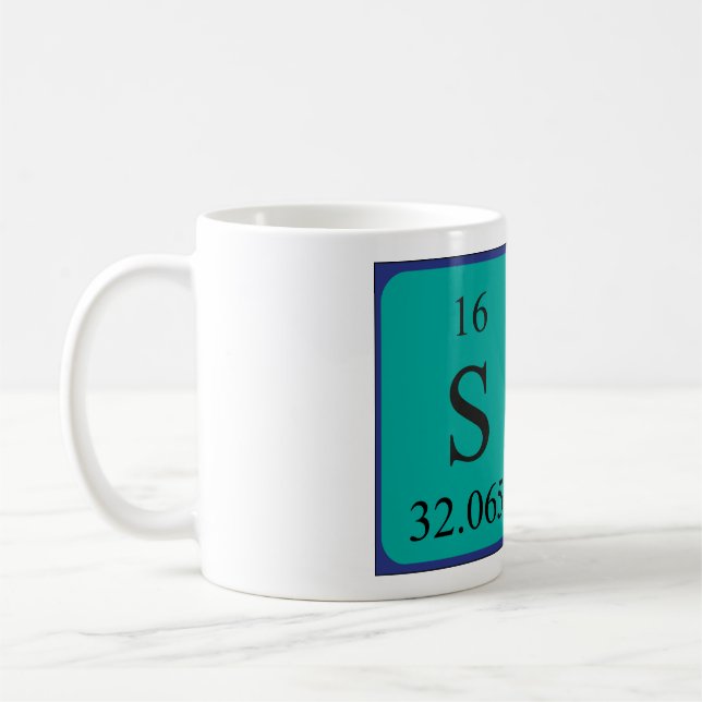 Sy periodic table name mug 2 (Left)