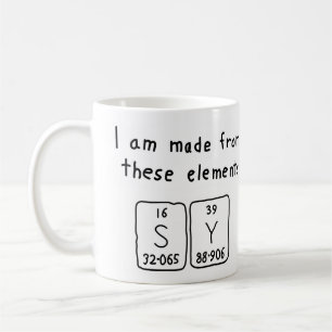 Sy periodic table name mug 3
