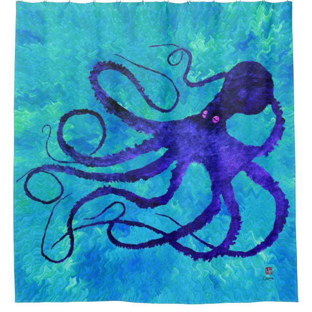 Sybille's Octopus - Shower Curtain (Front)
