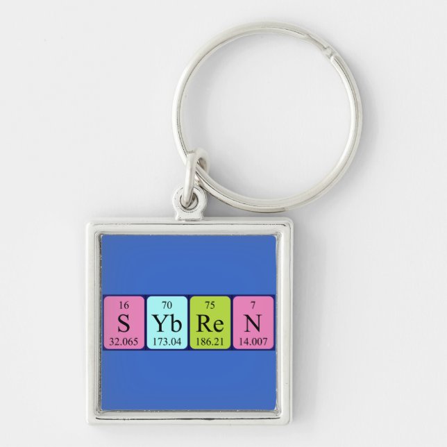Sybren periodic table name keyring (Front)