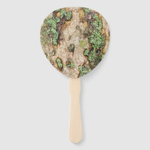 Sycamore Tree Bark Moss Lichen Hand Fan