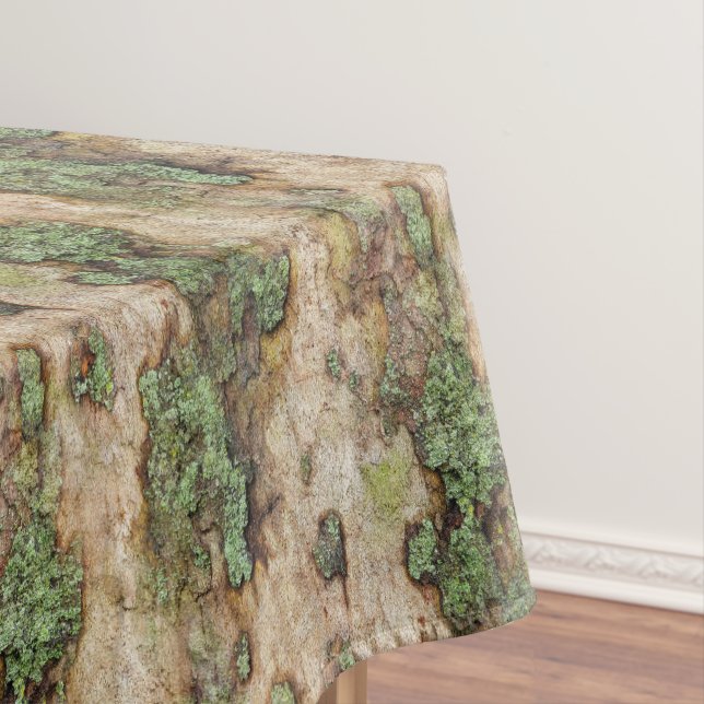 Sycamore Tree Bark Moss Lichen Tablecloth (In Situ)