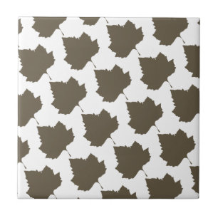 Sycamore Tree Brown Leaf Pattern Ceramic Tile