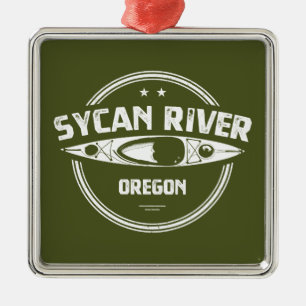 Sycan River Oregon Kayaking Metal Ornament