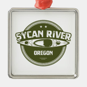 Sycan River Oregon Kayaking Metal Ornament