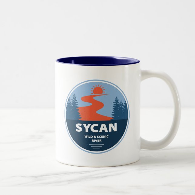 Sycan Wild And Scenic River Oregon Two-Tone Coffee Mug (Right)