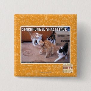 Sychronized Spaz Attack 15 Cm Square Badge