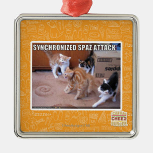 Sychronized Spaz Attack Metal Tree Decoration