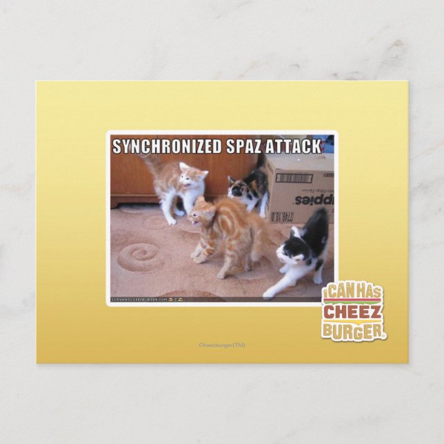 Sychronized Spaz Attack Postcard (Front)