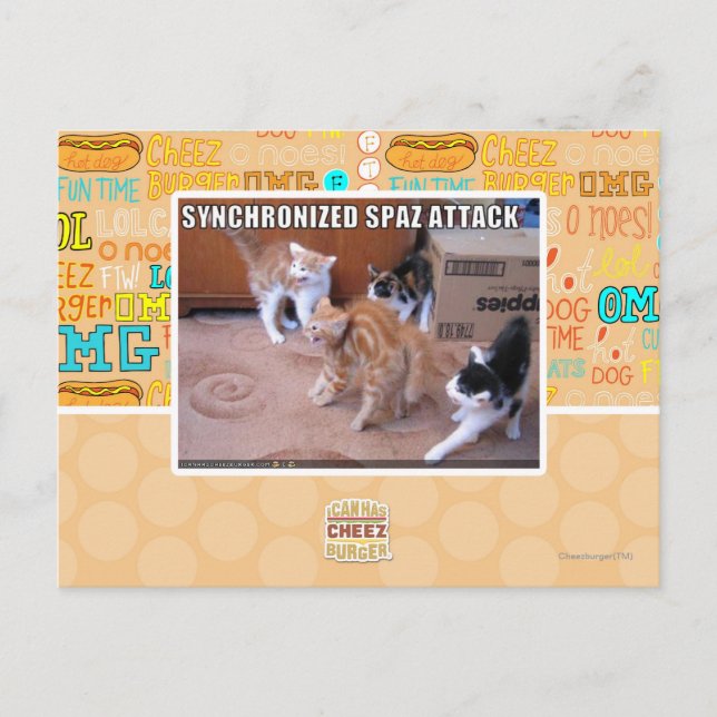 Sychronized Spaz Attack Postcard (Front)