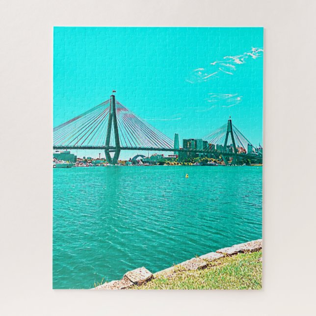 Sydney ANZAC Bridge harbour scene Jigsaw Puzzle (Vertical)
