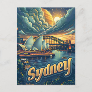 Sydney at Night: Elegance at the Opera House Postcard