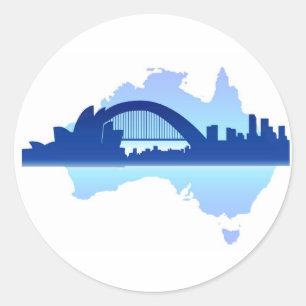 Sydney Australia 3 Classic Round Sticker
