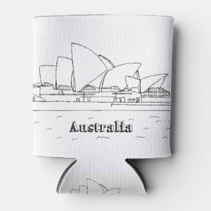 Sydney Australia Art Vacation Drawing Vacation Art Can Cooler