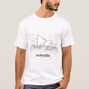 Sydney Australia Art Vacation Drawing Vacation Art T-Shirt