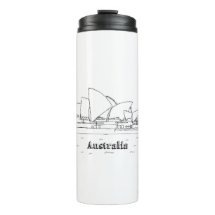 Sydney Australia Art Vacation Drawing Vacation Art Thermal Tumbler