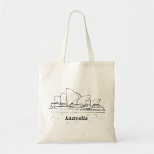 Sydney Australia Art Vacation Drawing Vacation Art Tote Bag