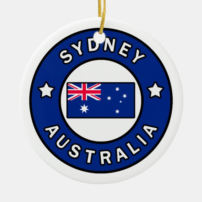 Sydney Australia Ceramic Tree Decoration (Front)