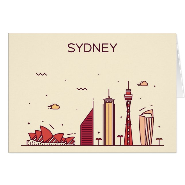 Sydney, Australia | Doodle Skyline (Front Horizontal)
