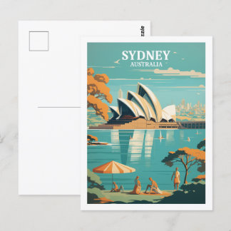 Sydney Australia Famous Vintage Travel Place Postcard