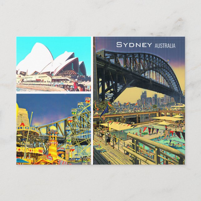 Sydney Australia icons Postcard (Front)