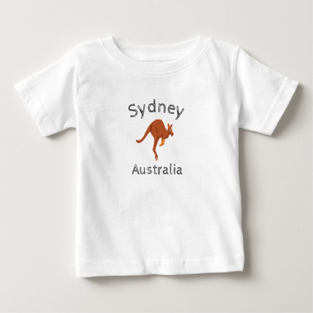 Sydney Australia Kangaroo, 4 Baby T-Shirt (Front)
