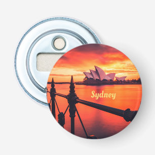 Sydney Australia Opera House Orange Sky Bottle Opener
