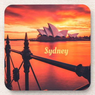 Sydney Australia Opera House Orange Sky Coaster