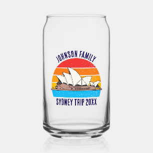 Sydney Australia Opera House Personalised Can Glass