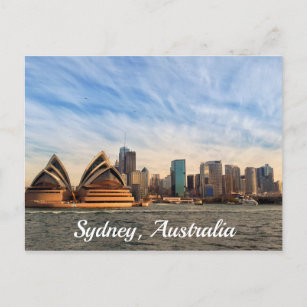 Sydney Australia Opera House Skyline Postcard