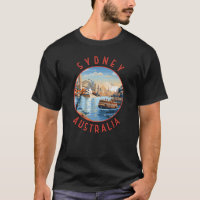Sydney Australia Retro Distressed Circle