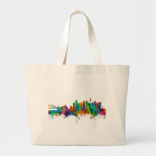 Sydney Australia Skyline Large Tote Bag
