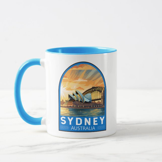 Sydney Australia Travel Art Vintage Mug (Left)