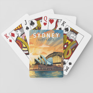 Sydney Australia Travel Art Vintage Playing Cards