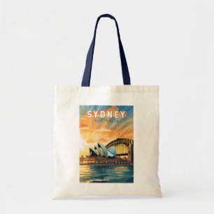 Sydney Australia Travel Art Vintage Tote Bag