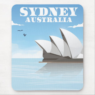 Sydney Australia Travel poster Mouse Pad