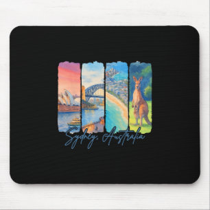 Sydney Australia Travel Trip Brushstroke Souvenir Mouse Pad
