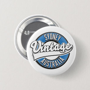 Sydney Australia Vintage style logo 6 Cm Round Badge