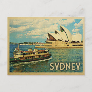 Sydney Australia Vintage Travel Postcard