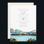 SYDNEY AUSTRALIA Watercolor Illustration Wedding Invitation<br><div class="desc">This wedding wedding invitation features a custom watercolor of Sydney Australia. This wedding invitation is perfect for your destination or travel themed event.</div>