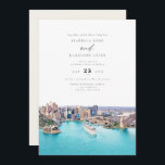 SYDNEY AUSTRALIA Watercolor Illustration Wedding Invitation<br><div class="desc">This wedding wedding invitation features a custom watercolor of Sydney Australia. This wedding invitation is perfect for your destination or travel themed event.</div>