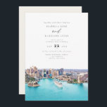 SYDNEY AUSTRALIA Watercolor Illustration Wedding Invitation<br><div class="desc">This wedding wedding invitation features a custom watercolor of Sydney Australia. This wedding invitation is perfect for your destination or travel themed event.</div>