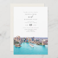 SYDNEY AUSTRALIA Watercolor Illustration Wedding