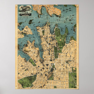 Sydney, AustraliaPanoramic Map Poster